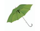 Solid-colour automatic umbrella with aluminium shaft, ferrule and curved handle