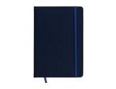 PU notebook with coloured elastic, ruled sheets (80 pages), ivory colour, satin bookmark