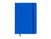 PU notebook with coloured elastic, ruled sheets (80 pages), ivory colour, satin bookmark