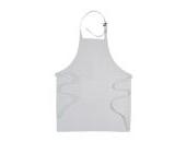 30% cotton/70% polyester (180 g/m2) long cooking apron with front pocket and metal buckle