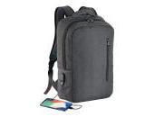 1680D Polyester laptop backpack with 3 pockets. Laptop principal pocket and side pocket