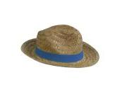 Straw hat with elastic band 2,5 cm  applicabile and customizable