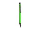 Plastic push botton pen with rubber and metal clip
