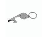 Metal keyholder (nickel free) with:- no-touch fuction for lift, pos and bancomat