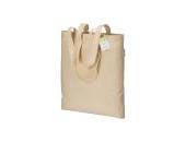 190 g/m2 organic cotton shopping bag, long handles