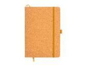 Cork notebook, lined sheets 80 pages. from 70 gr. in ivory color.