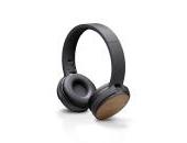 ABS and bamboo foldable bluetooth headphones