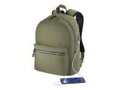 Laptop backpack in stone washed canvas