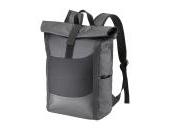 Laptop backpack in polyester with phthalates free pvc coating